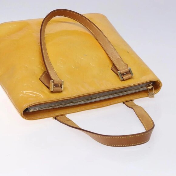 LOUIS VUITTON Monogram Vernis Houston Hand Bag Gris M91053 LV Auth 132526 - Picture 7 of 16